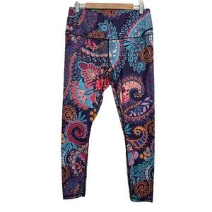 Women’s DOVPOD Paisley Print Athletic Leggings, Size XXL